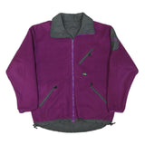 THE NORTH FACE Mens Purple & Grey Fleece Jacket XL Polyester Blend Zip Casual