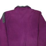 THE NORTH FACE Mens Purple & Grey Fleece Jacket XL Polyester Blend Zip Casual