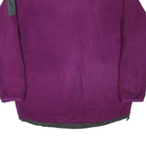 THE NORTH FACE Mens Purple & Grey Fleece Jacket XL Polyester Blend Zip Casual