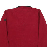 IZOD Mens Red Polyester Plain 1/4 Zip Jumper L Performance Casual Comfort