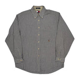 Tommy Hilfiger Checked Shirt - Large Black & White Cotton