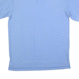 LEVI'S Mens Blue Short Sleeve Plain Polo Shirt L Cotton Blend Casual Summer