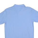 LEVI'S Mens Blue Short Sleeve Plain Polo Shirt L Cotton Blend Casual Summer