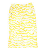 Womens Joggers Yellow & White M W30 L30 Casual Relaxed Fit Patterned Polyester