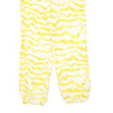 Womens Joggers Yellow & White M W30 L30 Casual Relaxed Fit Patterned Polyester