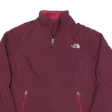 THE NORTH FACE Womens Maroon Softshell Jacket L Polyester Blend Zip Outdoor