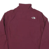 THE NORTH FACE Womens Maroon Softshell Jacket L Polyester Blend Zip Outdoor