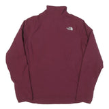 THE NORTH FACE Womens Maroon Softshell Jacket L Polyester Blend Zip Outdoor