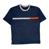 Swoosh Logo Nike Striped T-Shirt - XL Orange Cotton