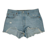 Levis Denim Shorts - 32W UK 12 Light Wash Cotton