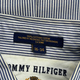 Tommy Hilfiger Striped Shirt - Large Blue Cotton