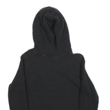 ADIDAS Womens Black Hoodie UK 10 Cotton Blend Large Trefoil Logo Sweatshirt