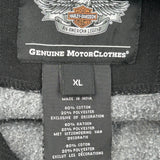 Harley Davidson Spellout Hoodie - XL Black Cotton
