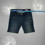 True Religion Denim Shorts - 32W 10L Dark Wash Denim
