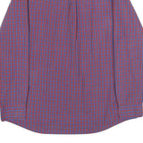 CHAPS Mens Red & Blue Checked Shirt XL Classic Cotton Blend Long Sleeve Button
