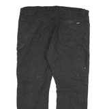 DICKIES Mens Black Regular Straight Denim Jeans W40 L29 Workwear Utility