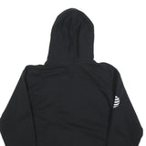 CHAMPION Mens Black Hoodie M Cotton Blend Pullover Serve Customers First Graphic