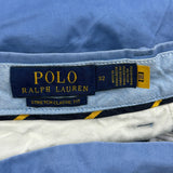Polo By Ralph Lauren Chino Shorts - 32W 6L Blue Cotton