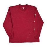 Carhartt Long Sleeve T-Shirt - XL Red Cotton