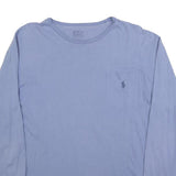 POLO RALPH LAUREN Mens Blue Long Sleeve Crew Neck Pocket T-Shirt M Cotton Blend