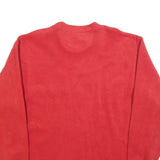 FILA Mens Red Jumper Plain Crew Neck Basic Knit L Comfort Casual Polyester