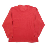 FILA Mens Red Jumper Plain Crew Neck Basic Knit L Comfort Casual Polyester