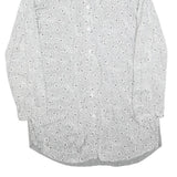 EMPORIO ARMANI Womens White & Grey Patterned Day Cotton Blend Shirt Dress M
