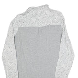 EMPORIO ARMANI Womens White & Grey Patterned Day Cotton Blend Shirt Dress M