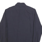 CALVIN KLEIN Mens Black Pinstripe Shirt L Button Closure Long Sleeve Elegant Fit