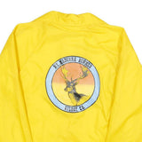 AUBURN SPORTSWEAR Mens Yellow Nylon Button Jacket S Plain Lightweight Style