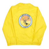 AUBURN SPORTSWEAR Mens Yellow Nylon Button Jacket S Plain Lightweight Style