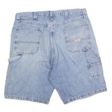 WRANGLER Mens Denim Blue Casual Cotton Shorts L W36 Utility Workwear
