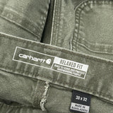Carhartt Double Knee Carpenter Trousers - 30W 32L Green Cotton