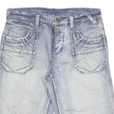 SOUTRHERN Mens Denim Blue Casual Shorts M W34 Cotton Blend Comfortable Fit