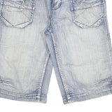 SOUTRHERN Mens Denim Blue Casual Shorts M W34 Cotton Blend Comfortable Fit