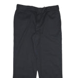 DICKIES Mens Black Regular Fit Straight Leg Trousers Cotton Blend W38 L30