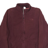 THE NORTH FACE Womens Maroon Jacket M Polyester Fleece Zip Outdoor Warm Layer