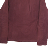 THE NORTH FACE Womens Maroon Jacket M Polyester Fleece Zip Outdoor Warm Layer