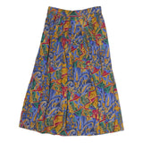LADY CHRISTOPHER Womens Multi Colour Midi Nylon Patterned Skirt Size S Stylish