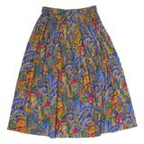LADY CHRISTOPHER Womens Multi Colour Midi Nylon Patterned Skirt Size S Stylish