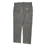 Carhartt Carpenter Trousers - 35W 32L Grey Cotton Blend