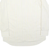 KUF Mens White & Cream Striped Classic Cotton Blend Shirt L Formal Long Sleeve