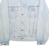 WRANGLER Mens Blue Denim Cotton Denim Jacket XL Button Closure Classic Fit