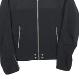 DIESEL Mens Black L Cotton Blend Jacket Zip Closure Stylish Casual L