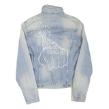 LEVI'S Mens Blue Denim Jacket L Cotton Blend Plain Button Closure Retro Style