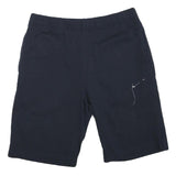 NIKE Mens Casual Black Shorts M W32 Relaxed Fit Cotton Blend Drawstring Pockets