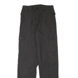 Mens Regular Fit Cotton Blend Cargo Trousers Black W27 L32 Utility Workwear