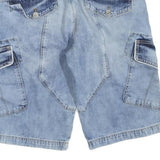 STEINAR Mens Shorts Blue Casual Denim M W30 Cargo Pocket Lightweight
