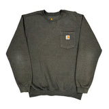 Carhartt Sweatshirt - Medium Gray Cotton Blend