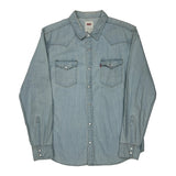 Levis Denim Shirt - Large Light Wash Cotton